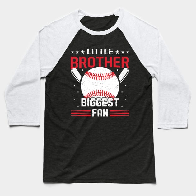 Little Brother Biggest Fan Baseball Season For Boys Baseball T-Shirt by sufian